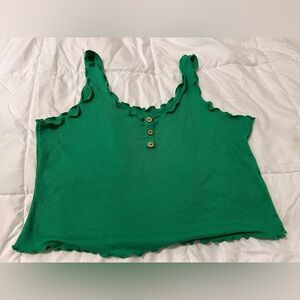 Kelly green crop top